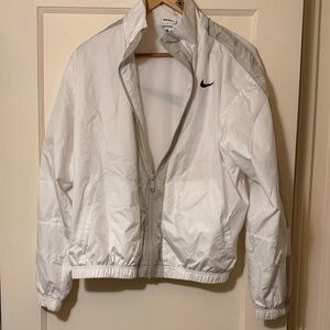 Nike Women's White Bomber Warmup Jacket NWOT. Never worn size small